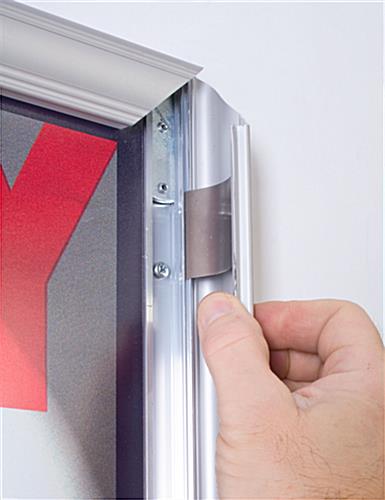 22 x 28 Poster Frame for Wall, Snap Open, 1.625" Profile -Silver - Image 3