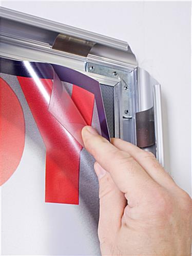 22 x 28 Poster Frame for Wall, Snap Open, 1.625" Profile -Silver - Image 4