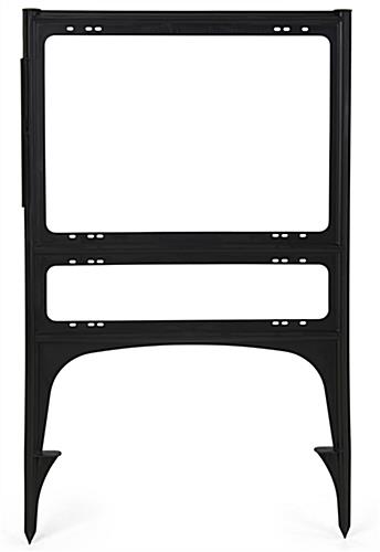 24 x 18 Real Estate Sign H-Frame with Ground Stake & Sign Rider, Weatherproof - Black - Image 2