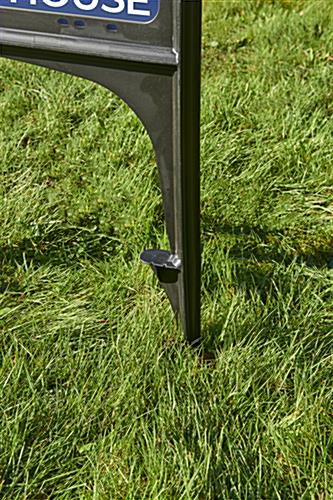 24 x 18 Real Estate Sign H-Frame with Ground Stake & Sign Rider, Weatherproof - Black - Image 5