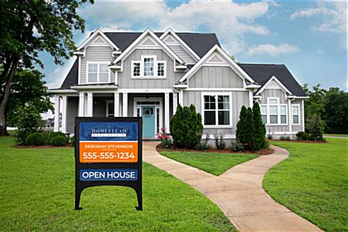 24 x 18 Real Estate Sign H-Frame with Ground Stake & Sign Rider, Weatherproof - Black - Image 7