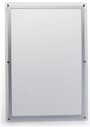 24” x 36” LED Light Box for Wall, Standoff Hardware – Silver - Image 2