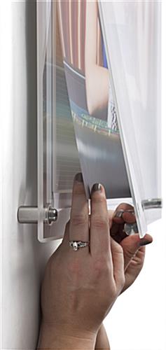 24” x 36” LED Light Box for Wall, Standoff Hardware – Silver - Image 5