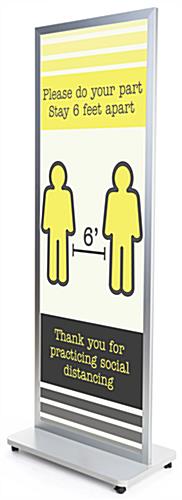 24 x 36”or 24 x 72 Poster Stand, Top Loading, Double Sided - Silver - Image 2