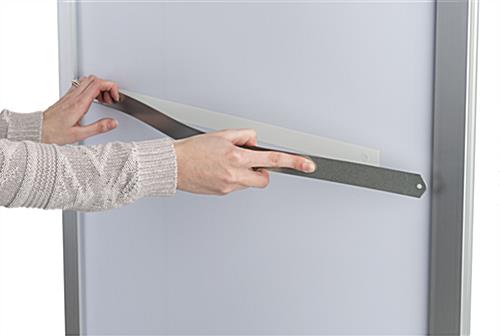 24 x 36”or 24 x 72 Poster Stand, Top Loading, Double Sided - Silver - Image 6