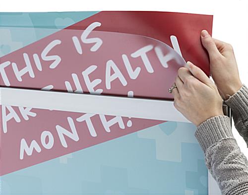 24 x 36”or 24 x 72 Poster Stand, Top Loading, Double Sided - Silver - Image 7