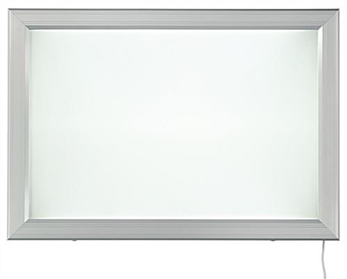 24 x 36 Outdoor LED Light Box for Wall, Swing Open - Silver - Image 2