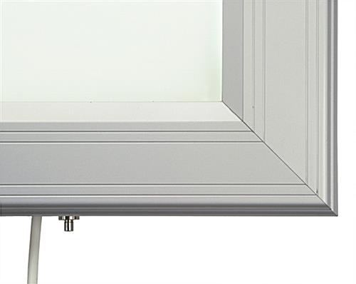 24 x 36 Outdoor LED Light Box for Wall, Swing Open - Silver - Image 3