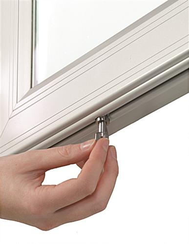 24 x 36 Outdoor LED Light Box for Wall, Swing Open - Silver - Image 5