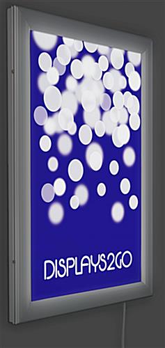 24 x 36 Outdoor LED Light Box for Wall, Swing Open - Silver - Image 6