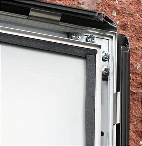 24 x 36 Outdoor Poster Frame for Wall, Snap Open with Lock - Black - Image 4