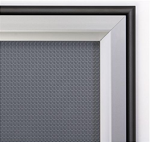 24 x 36 Poster Frame for Wall, Snap Open, Two-Toned - Black & Silver - Image 2