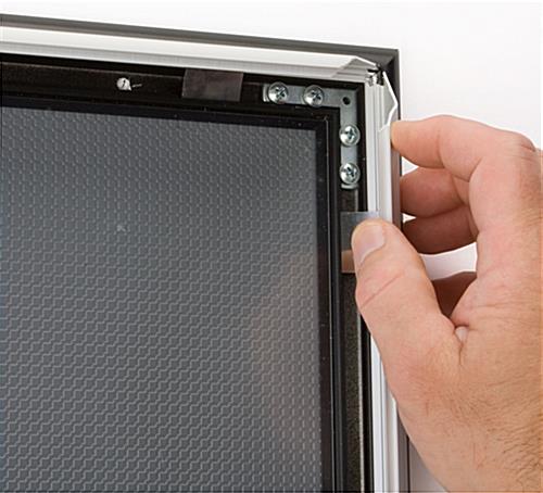 24 x 36 Poster Frame for Wall, Snap Open, Two-Toned - Black & Silver - Image 3