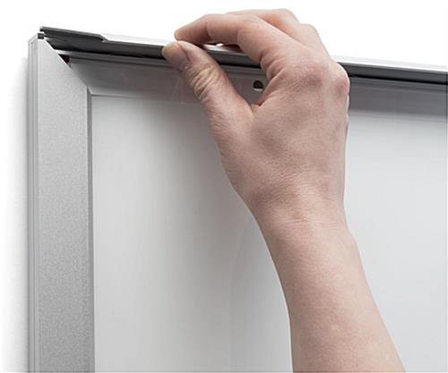 27 x 40 LED Light Box for Wall, Movie Poster Format, Snap Open - Silver - Image 3