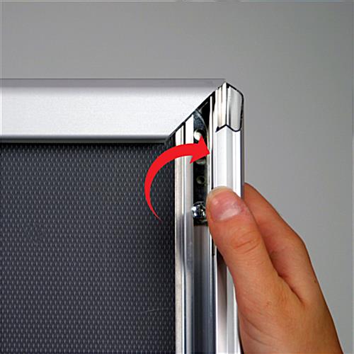 27 x 40 Movie Poster Frame for Wall, Snap Open, 32mm Profile - Silver - Image 2