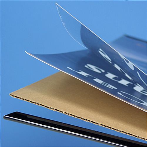 27 x 40 Poster Frame for Wall, Thin Cardboard Backer, Plastic Extrusion - Black - Image 2