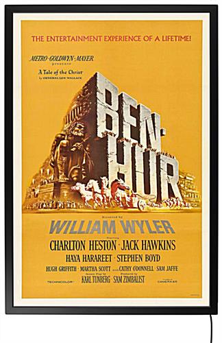 27 x 41 LED Light Box for Wall, Movie Poster Format, Snap Open - Black