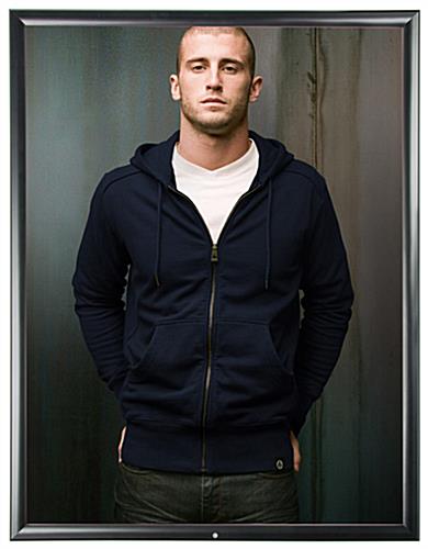 30 x 40 Outdoor Poster Frame for Wall, Snap Open, Locking - Black - Image 3