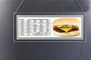 34 x 11 Acrylic Sign Holder for Wall or Window, LED Illuminated - Clear