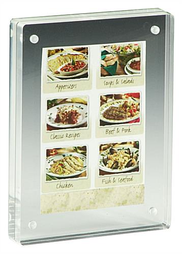 3.5 x 5 Magnetic Picture Frame for Tabletop, Double Sided Box - Clear Acrylic - Image 2