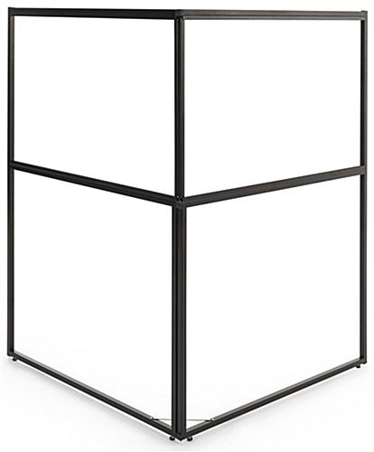 36 x 24 Corner Signage with Custom Graphics, 2 Printing Areas, Metal Frame - Black - Image 2