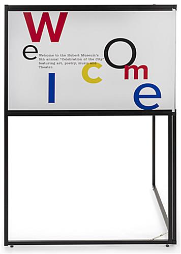 36 x 24 Corner Signage with Custom Graphics, 2 Printing Areas, Metal Frame - Black - Image 3
