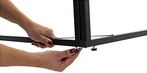 36 x 24 Corner Signage with Custom Graphics, 2 Printing Areas, Metal Frame - Black - Image 6