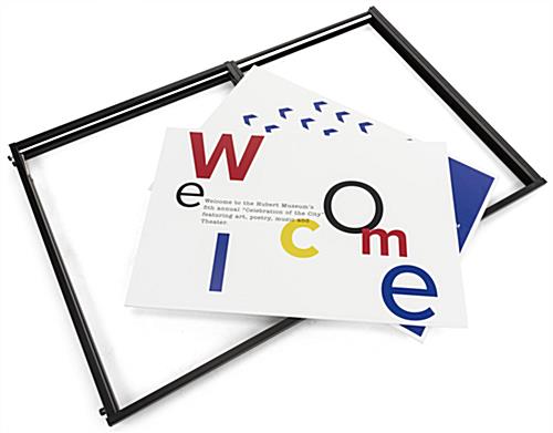 36 x 24 Corner Signage with Custom Graphics, 2 Printing Areas, Metal Frame - Black - Image 9