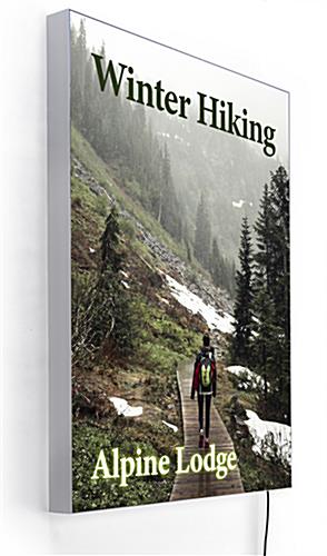 36” x 48” LED Light Box for Wall, SEG Graphics, Custom Printing - Silver - Image 2