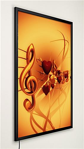 36 x 48 LED Light Box for Wall, Snap Open - Black - Image 2