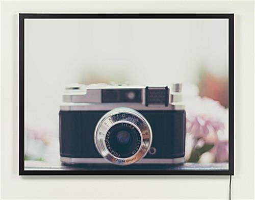 36 x 48 LED Light Box for Wall, Snap Open - Black