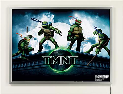 36 x 48 LED Light Box for Wall, Snap Open - Silver - Image 2