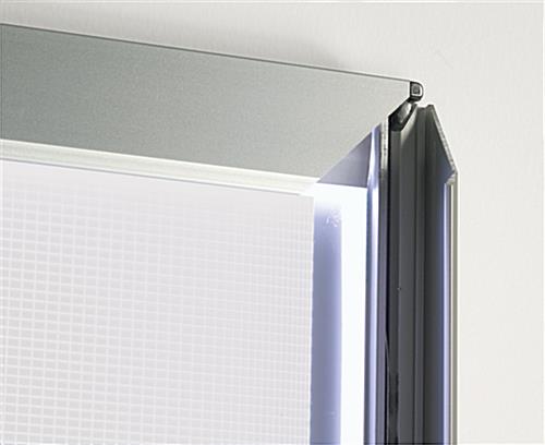 36 x 48 LED Light Box for Wall, Snap Open - Silver - Image 4