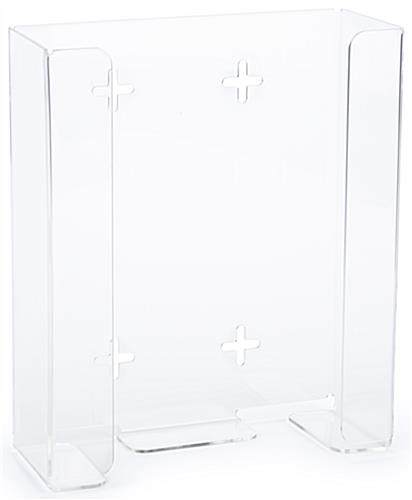 Acrylic Glove Box Dispenser, Double Box, Wall Mount - Clear - Image 2