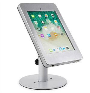iPad Pro 10.5” Adjustable Desktop Stand w/ Lock & Covered Home Button - Silver