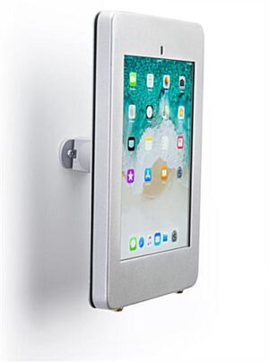 iPad Pro 10.5” Wall Fixture w/ Covered Home Button, Tilt & 360° Rotation - Silver