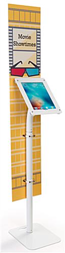 iPad Pro Tablet Stand with 12 x 60 Custom Banner - White