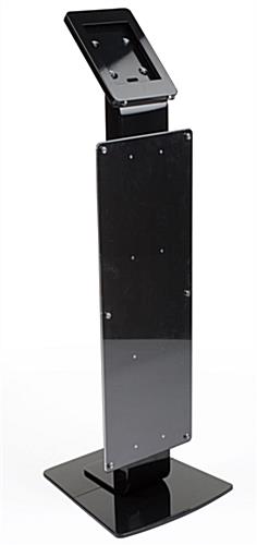 Navigator Plus Series iPad Floor Stand w/ Locking Enclosure & Poster Holder - Black