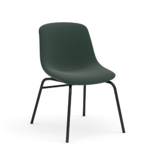 OfficeSource | Willow Collection | Mid Back Guest Chair with Black Leg Base