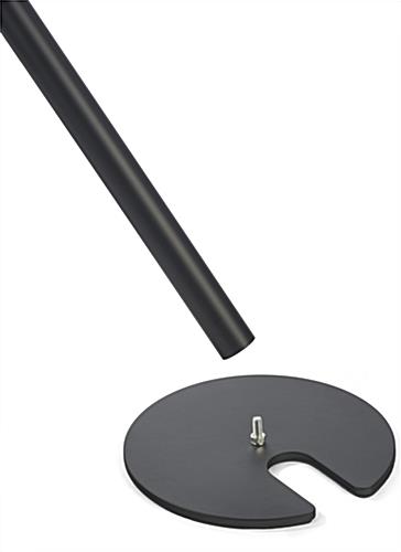 QueuePole.Economy 41" Stanchion Post with 6.5' Retractable Belt, Stackable - Black - Image 5