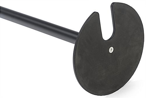 QueuePole.Economy 41" Stanchion Post with 6.5' Retractable Belt, Stackable - Black - Image 6