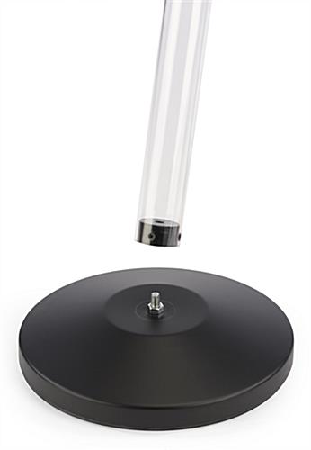 QueuePole.Economy 41.5” Clear Stanchion Post w/ 6.5’ Black Belt & Custom Graphic - Image 4