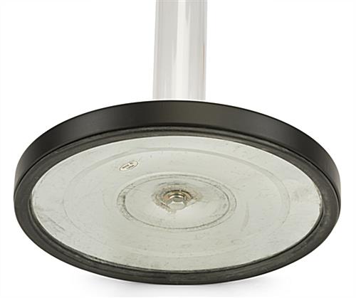 QueuePole.Economy 41.5” Clear Stanchion Post w/ 6.5’ Black Belt & Custom Graphic - Image 5