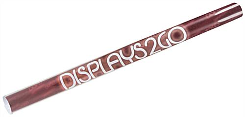 QueuePole.Economy 41.5” Clear Stanchion Post w/ 6.5’ Black Belt & Custom Graphic - Image 6