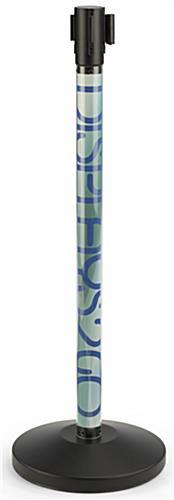 QueuePole.Economy 41.5" Clear Stanchion Post with 6.5' Blue Retractable Belt - Image 6