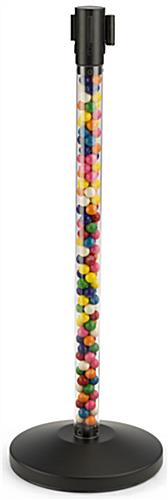 QueuePole.Economy 41.5" Clear Stanchion Post with 6.5' Blue Retractable Belt - Image 10