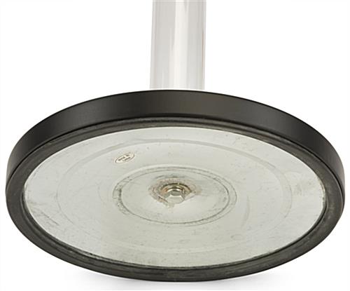 QueuePole.Economy 41.5" Clear Stanchion Post with 6.5' Red Retractable Belt - Image 5