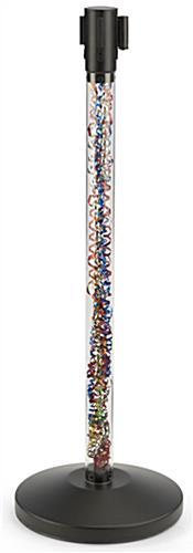 QueuePole.Economy 41.5" Clear Stanchion Post with 6.5' Red Retractable Belt - Image 7