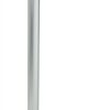 QueuePole.Economy 41.5" Stanchion Post with 6.5' Black Retractable Belt - Silver