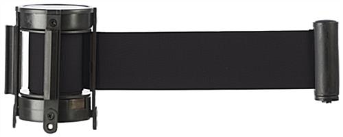 QueuePole.Economy 6.5' Custom Stanchion Belt w/ 1 Color Silkscreen Printing - Black - Image 2